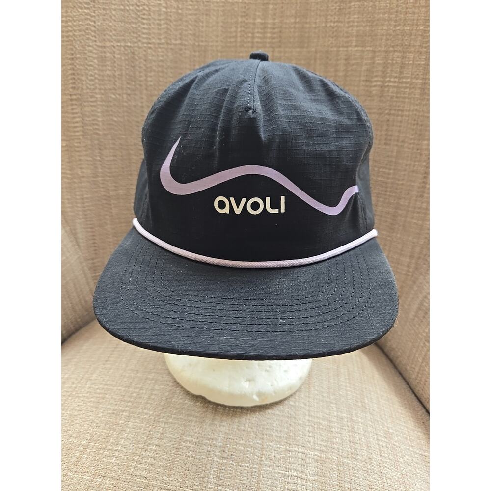 AVOLI VOLLEYBALL Snapback Rope Embroidered Logo Hat PURPLE Volleyball